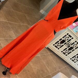 Reformation Samara linen cutout maxi dress, orange, size 12, NWT